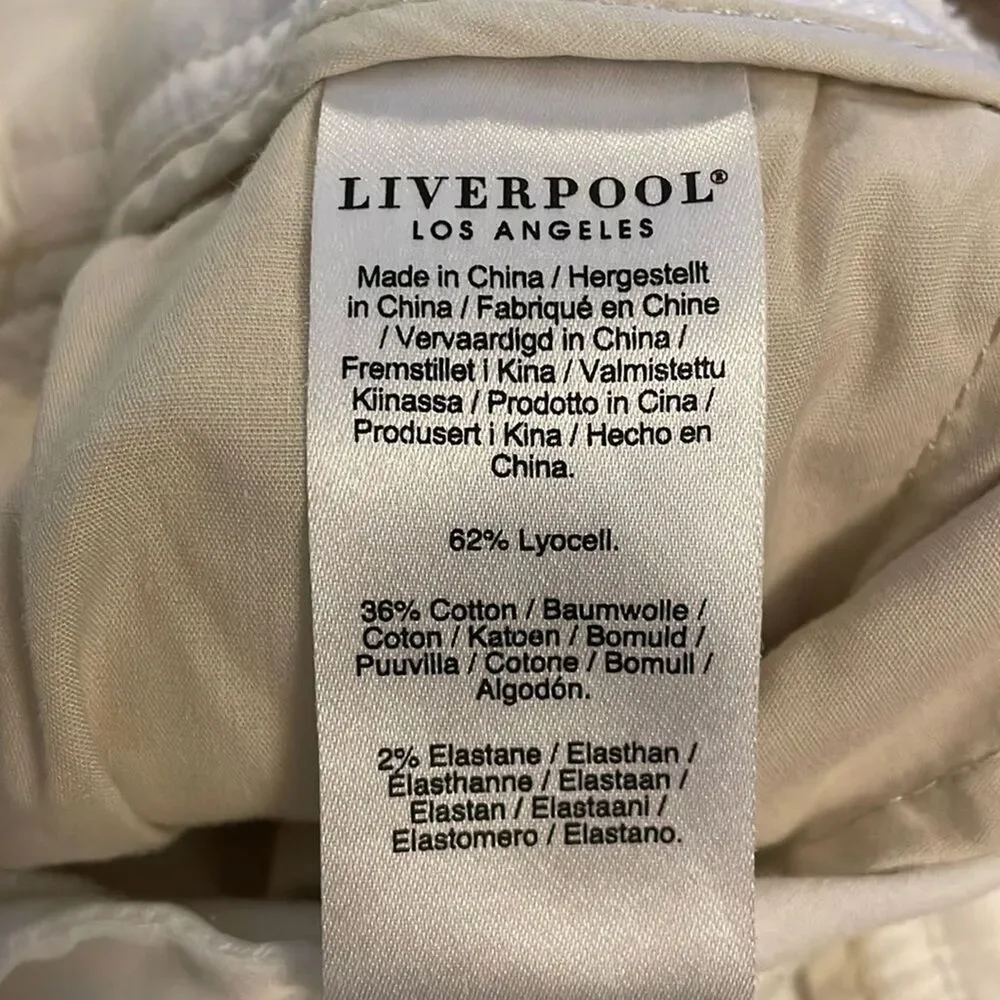 Liverpool Jeans White Johnny Short Womens Size 16 / 33 Stretch XM9068th
